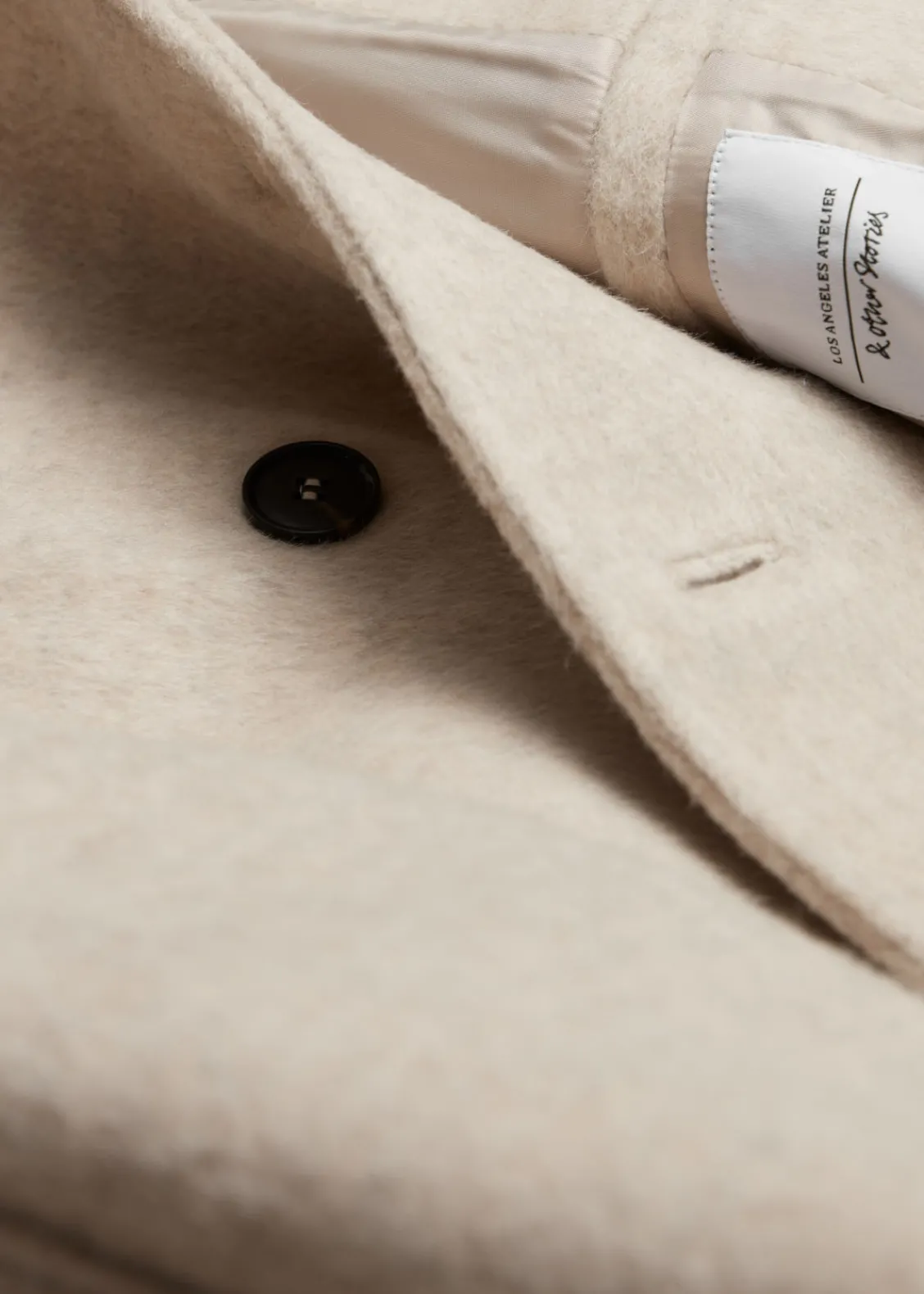 Outlet & Other Stories Veste En Laine à Double Boutonnage Beige clair