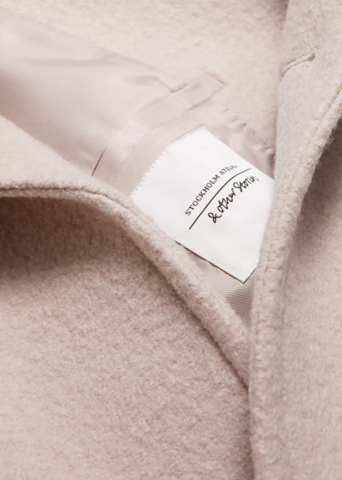 Best Sale & Other Stories Veste En Laine à Double Boutonnage Beige clair