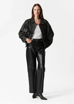 Store & Other Stories Veste En Tweed Tweed noir
