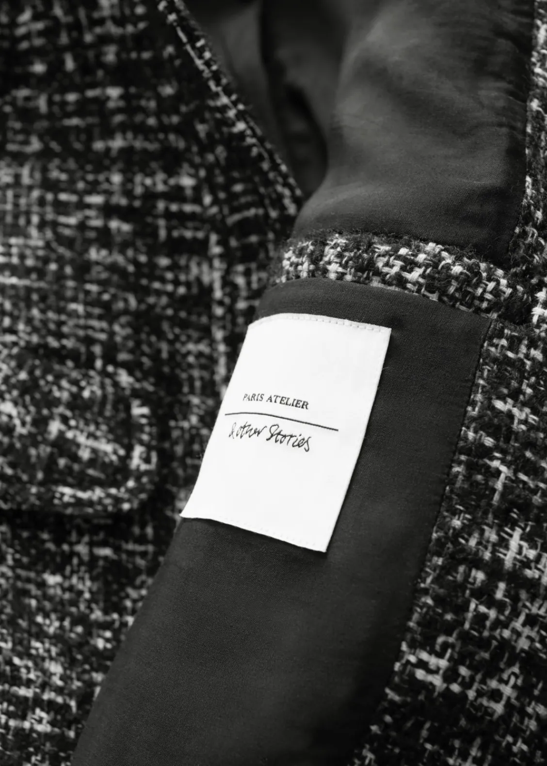 Store & Other Stories Veste En Tweed Tweed noir