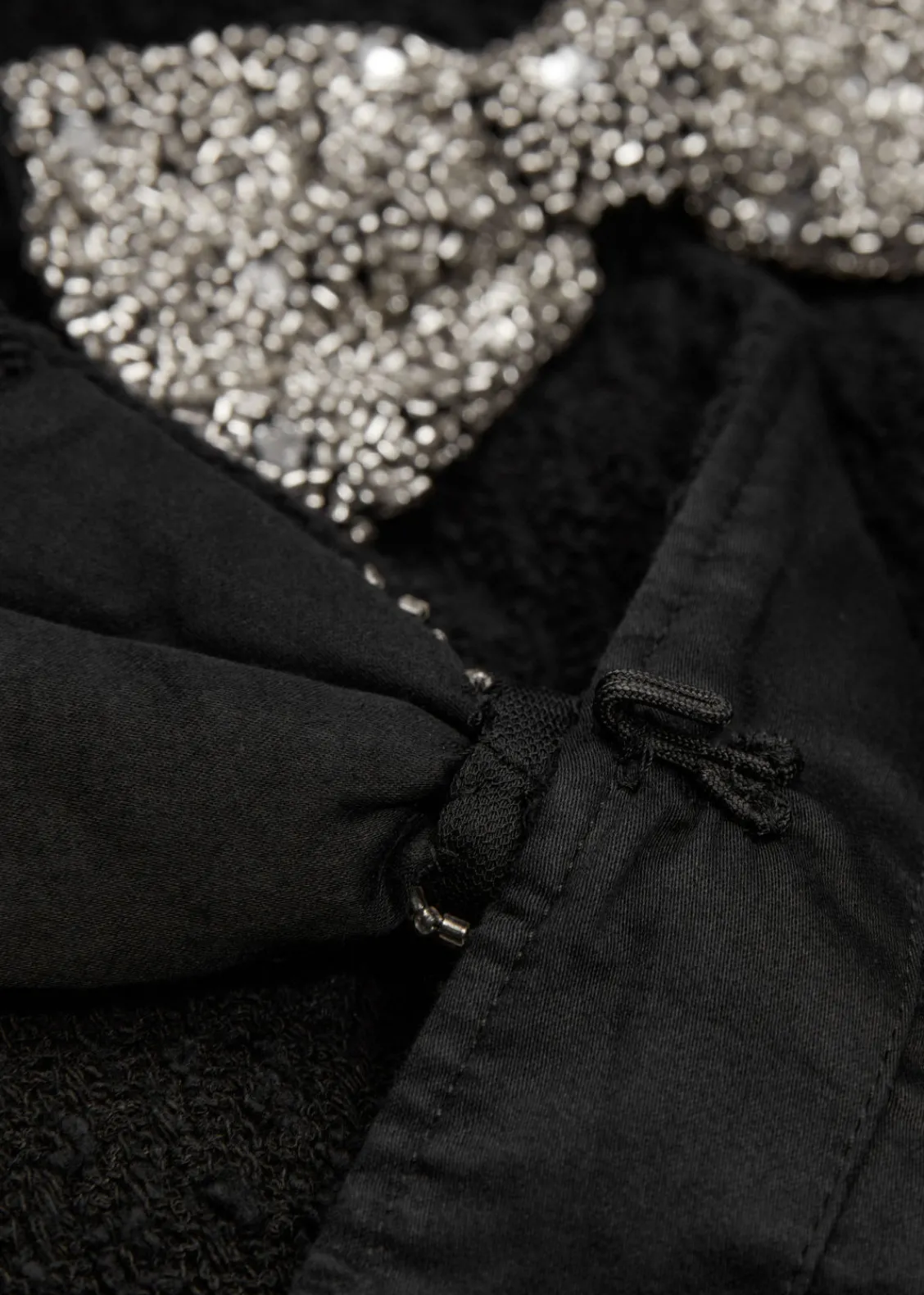 Hot & Other Stories Veste En Tweed à Nœuds étincelants Noir