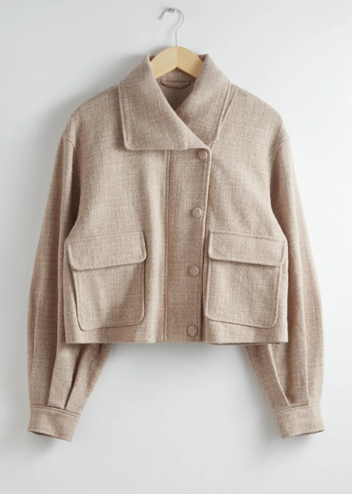 Best & Other Stories Veste Motard En Jacquard Tissé Beige