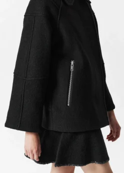 Clearance & Other Stories Veste Motard En Laine Noir