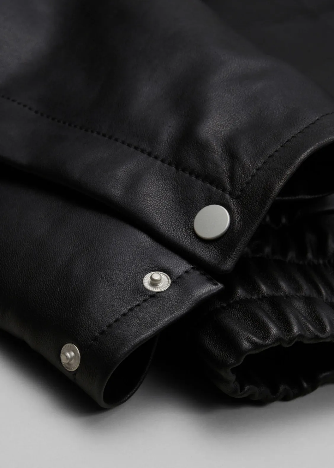 Discount & Other Stories Veste Oversize En Cuir Noir