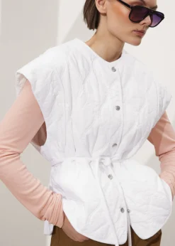 Cheap & Other Stories Veste Sans Manches Matelassée Blanc
