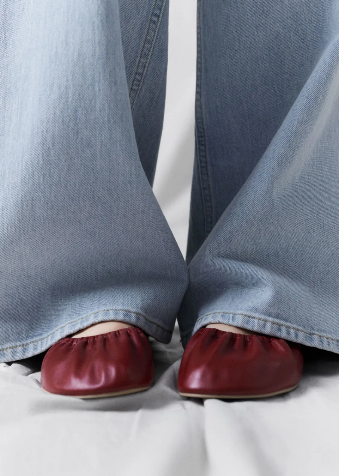 Flash Sale & Other Stories Ballerines En Cuir Froncé