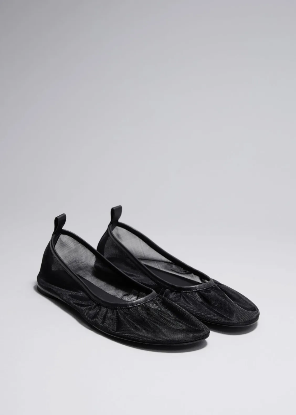 Best Sale & Other Stories Ballerines En Mesh à Bordures En Cuir