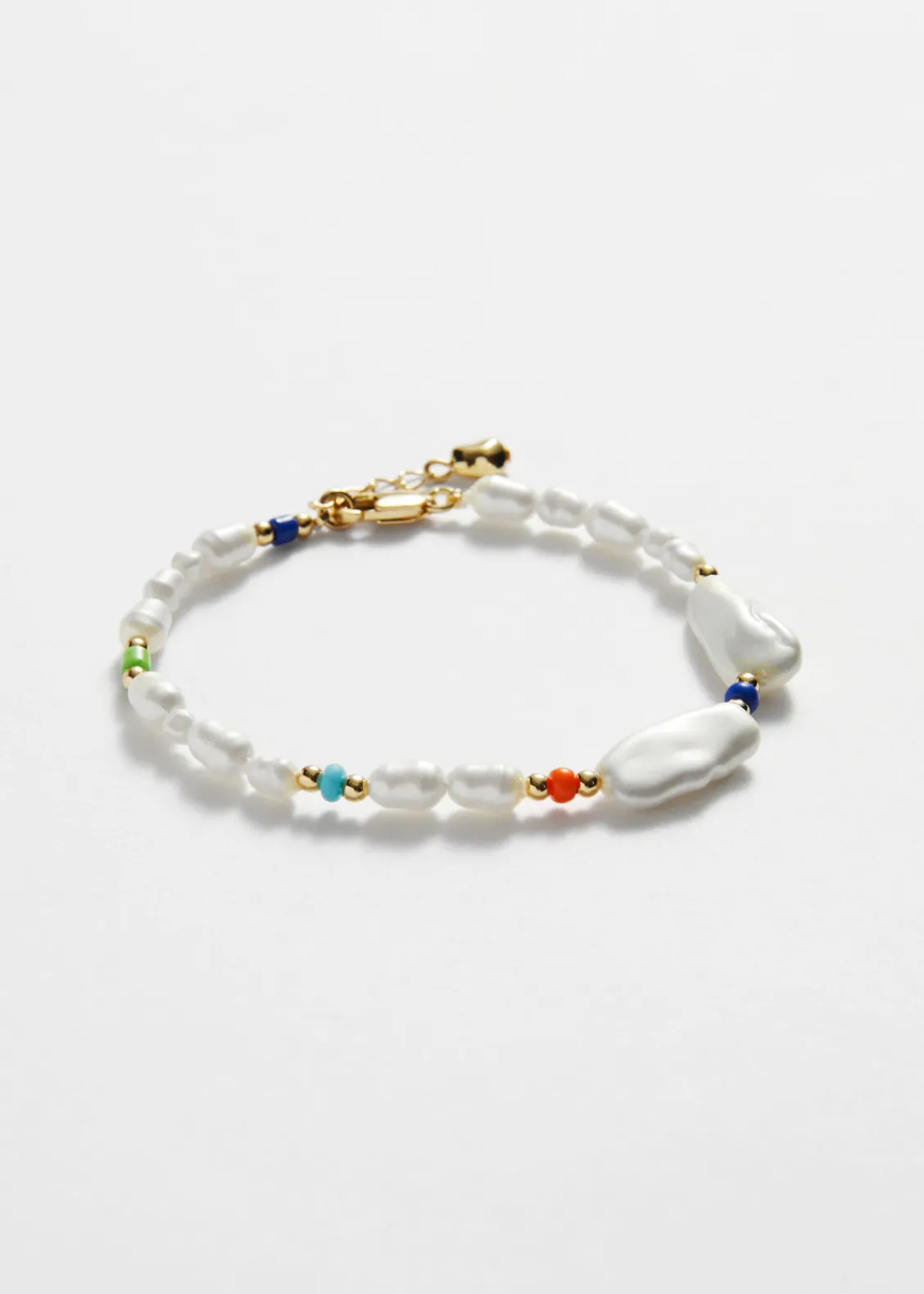 New & Other Stories Bracelet En Perles Et Perles Fantaisie Ivoire