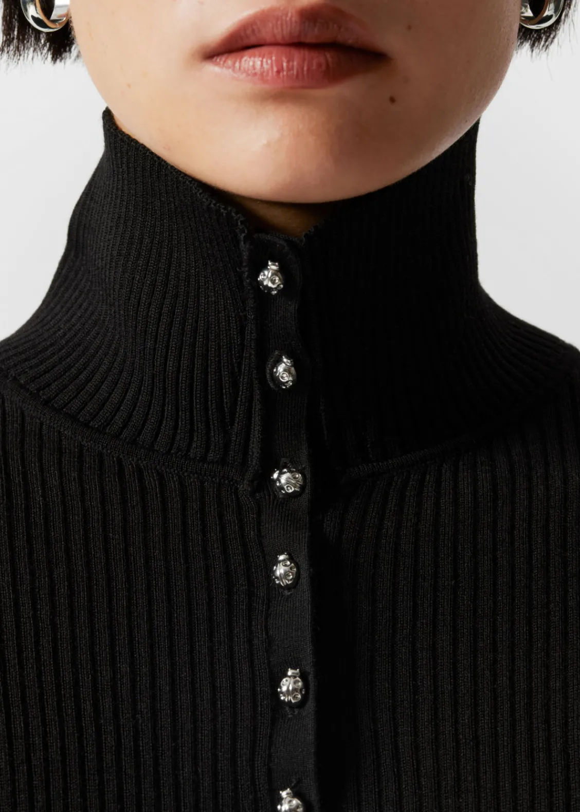 Flash Sale & Other Stories Cardigan Coccinelle En Mérinos Noir
