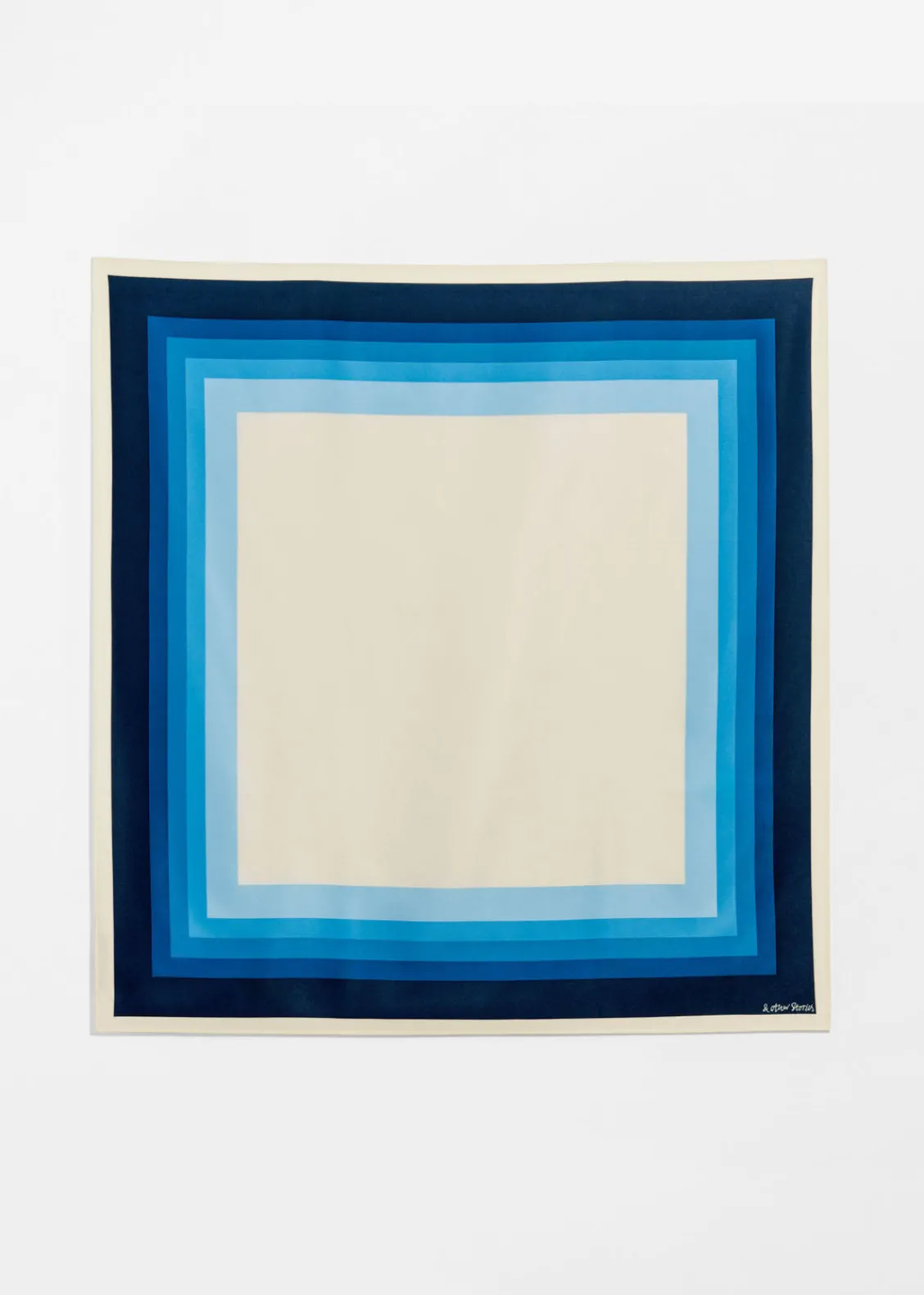 Store & Other Stories Foulard Carré à Motif Dégradé Bleu