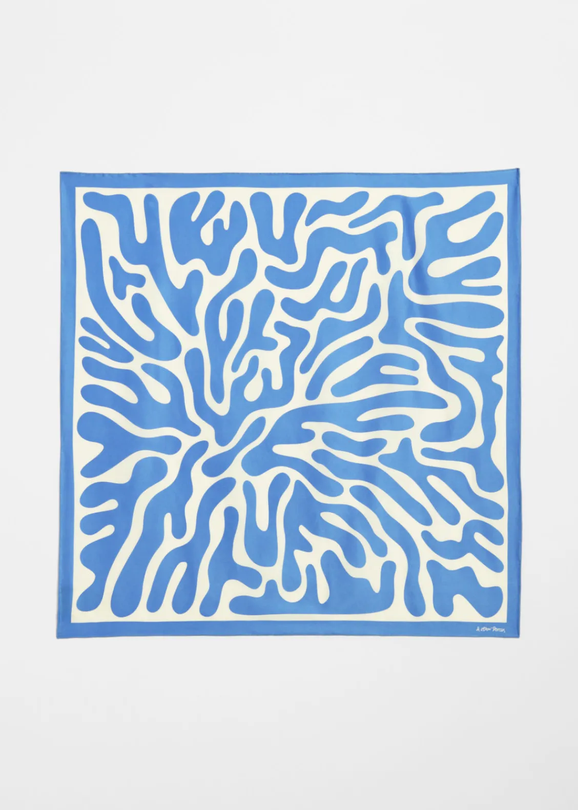Fashion & Other Stories Foulard Carré Imprimé Bleu