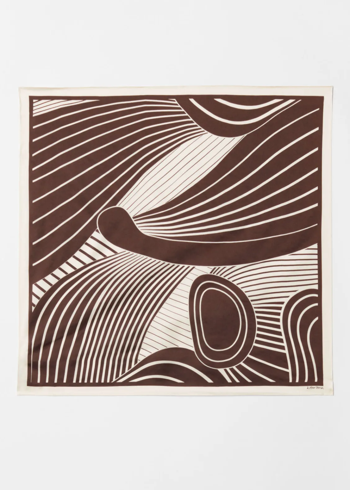 Store & Other Stories Foulard En Soie Mulberry Marron