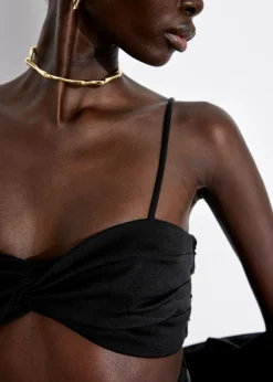 Cheap & Other Stories Haut Bralette à Détail Torsadé Noir