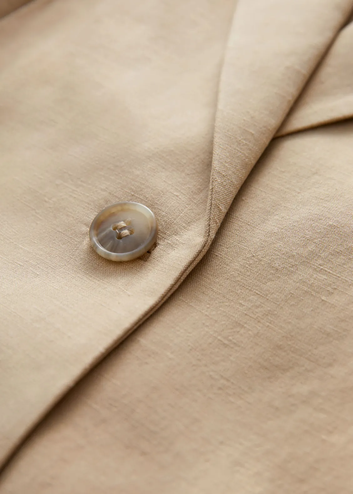 New & Other Stories Manteau Blazer En Soie Mélangée Beige