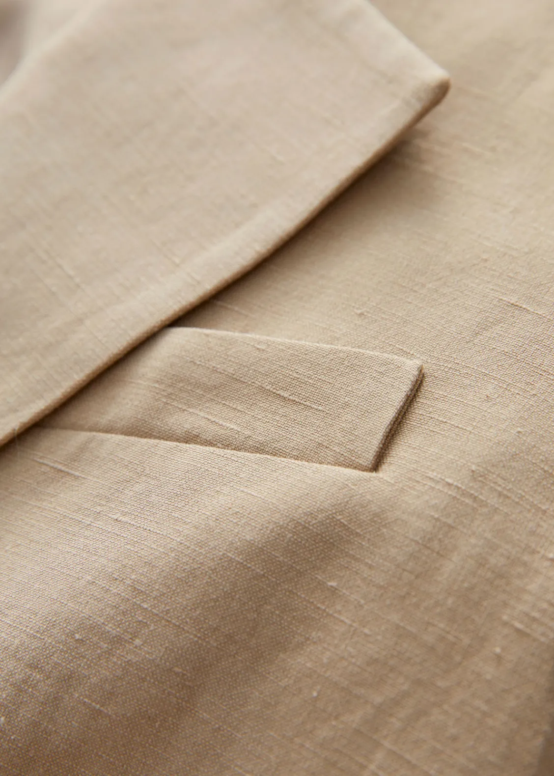 New & Other Stories Manteau Blazer En Soie Mélangée Beige