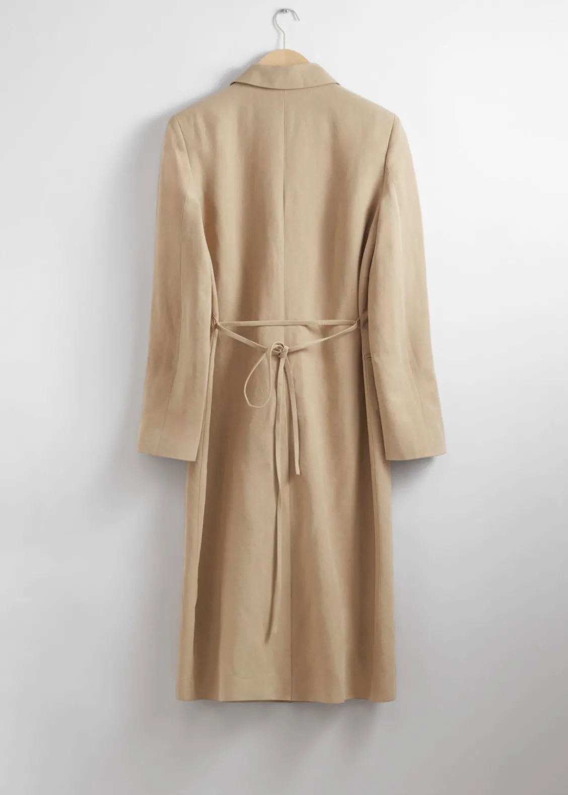 New & Other Stories Manteau Blazer En Soie Mélangée Beige