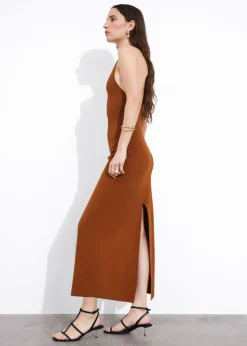 Best & Other Stories Robe Midi Asymétrique Marron