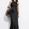 Fashion & Other Stories Robe Midi En Satin Sans Manches