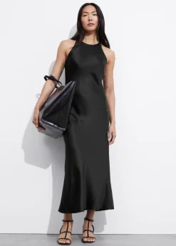 Fashion & Other Stories Robe Midi En Satin Sans Manches