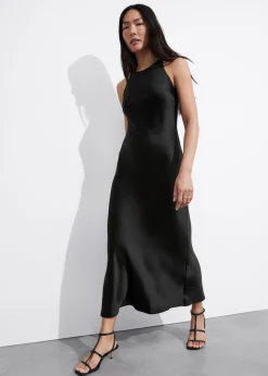 Fashion & Other Stories Robe Midi En Satin Sans Manches