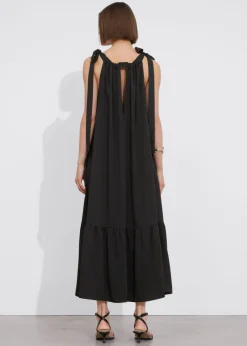 New & Other Stories Robe Midi Froncée Sans Manches