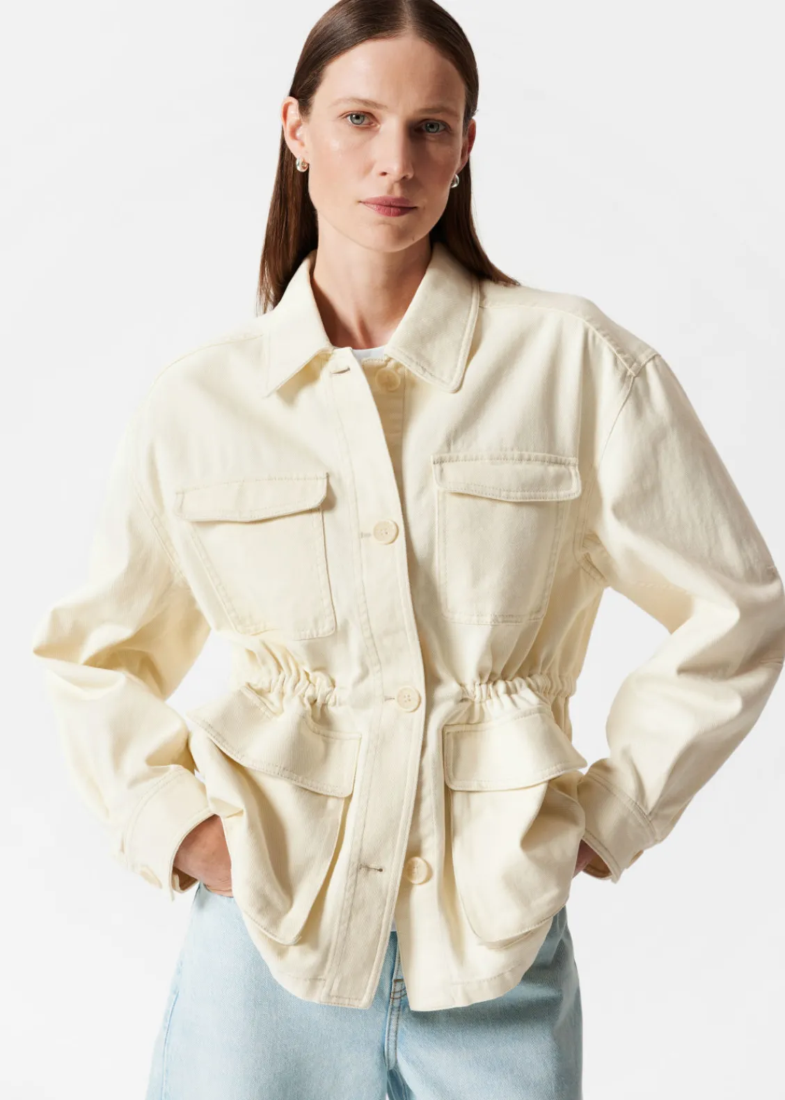 Cheap & Other Stories Veste De Style Utilitaire Couleur crème