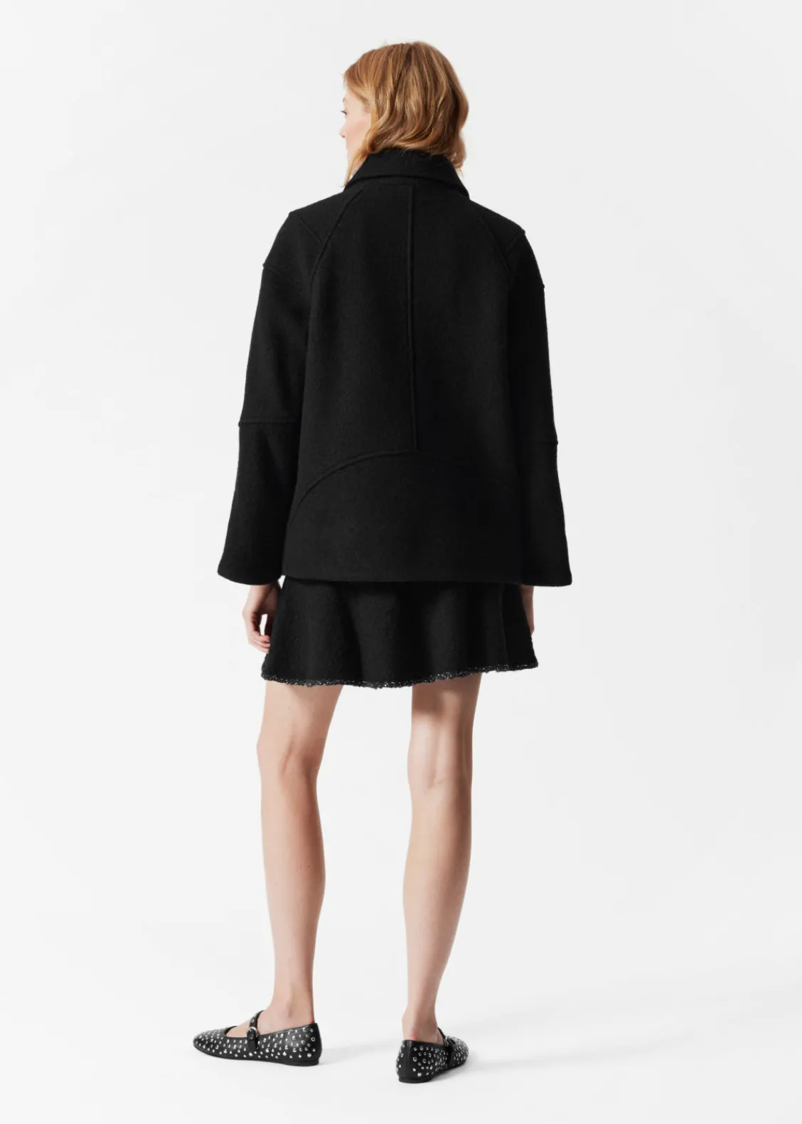 Clearance & Other Stories Veste Motard En Laine Noir